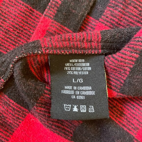 Red Plaid Men's Work Jacket - Picture 5 of 7